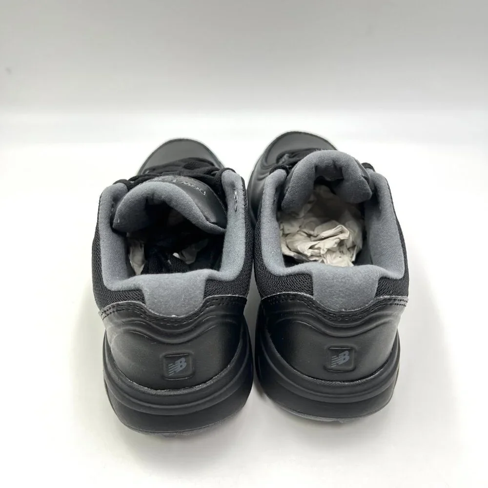 New Balance Womens Size 6.5 Black Leather 813‎ V1 Lace Up Walking Shoes Sneakers